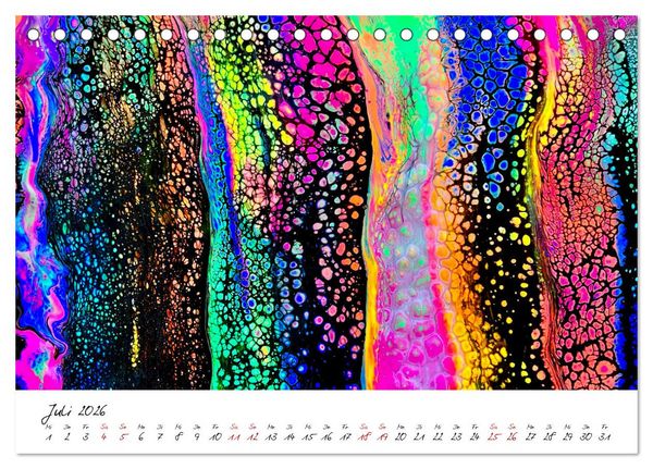 Produktbild: Abstrakte Regenbogen (Tischkalender 2026 DIN A5 quer), CALVENDO Monatskalender