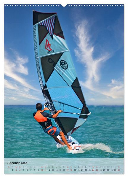 Produktbild: Windsurfen - Fun pur (Wandkalender 2026 DIN A2 hoch), CALVENDO Monatskalender