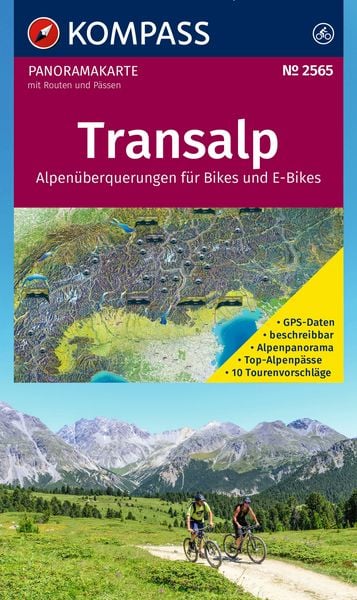 KOMPASS Radfernwegekarte Transalp Panoramakarte 1:2 Mio., Sonstige von , Kompass-Karten, 978-3-99154-484-5