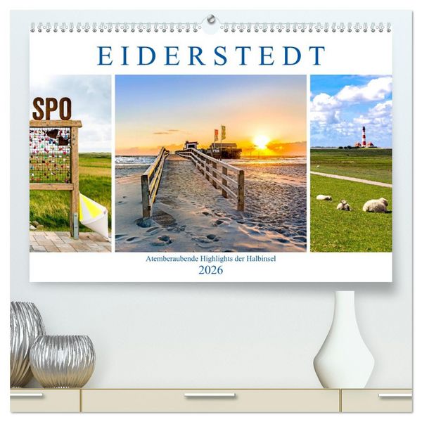 Produktbild: EIDERSTEDT-HIGHLIGHTS (hochwertiger Premium Wandkalender 2026 DIN A2 quer), Kunstdruck in Hochglanz