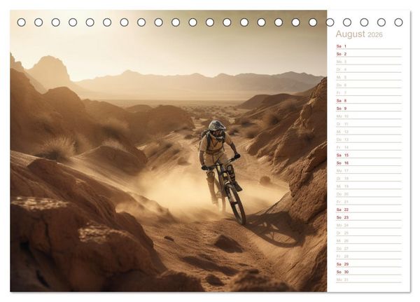 Produktbild: Mit dem Mountainbike durch die Welt (Tischkalender 2026 DIN A5 quer), CALVENDO Monatskalender