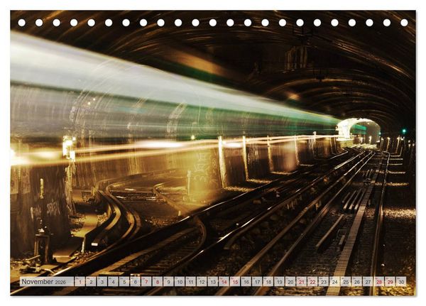 Produktbild: U-Bahn - Szenen an U-Bahnstationen in Europa und New York (Tischkalender 2026 DIN A5 quer), CALVENDO Monatskalender