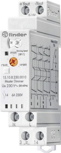 Produktbild: Finder Dimmer f&uuml;r Hutschiene 1 St. 15.10.8.230.0010 Betriebsspannung:230 V/AC