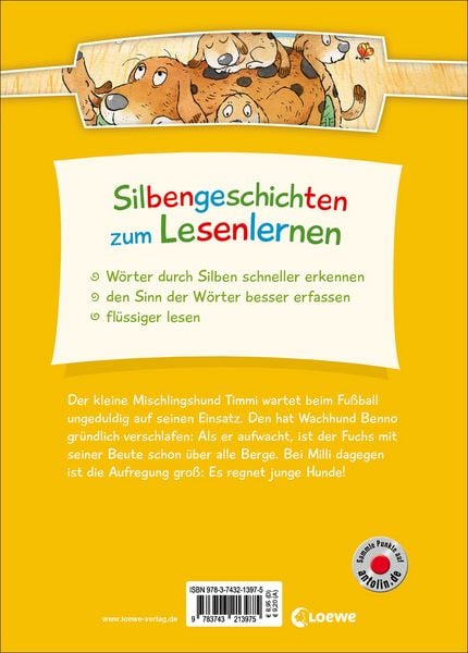 Produktbild: Silbengeschichten zum Lesenlernen - Hundegeschichten