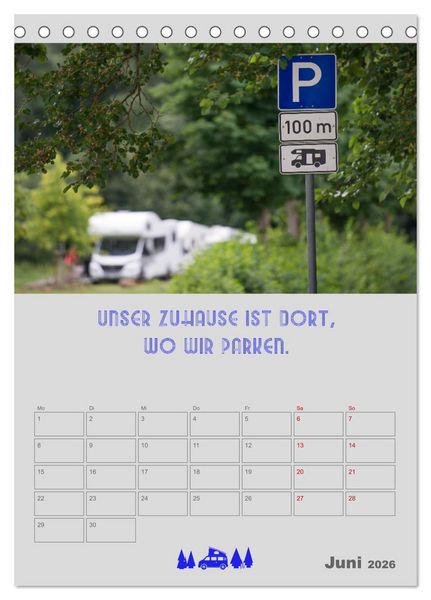 Produktbild: Camping - Hotel kann jeder! (Tischkalender 2026 DIN A5 hoch), CALVENDO Monatskalender