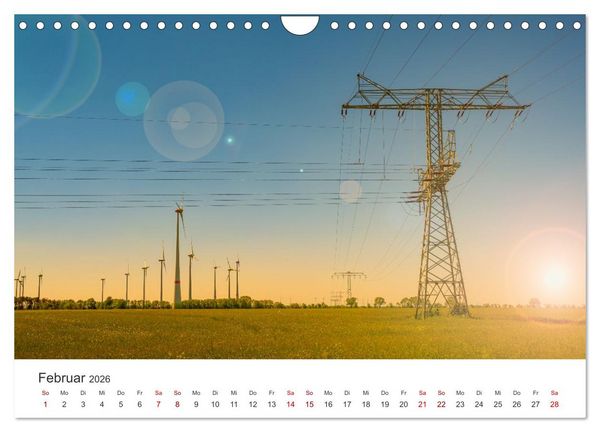 Produktbild: Deutschland, Energie des Windes: wundersch&ouml;ne Landschaften (Wandkalender 2026 DIN A4 quer), CALVENDO Monatskalender
