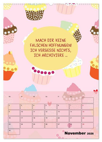 Produktbild: K&ouml;nigin &uuml;ber alles! Typokalender f&uuml;r starke Frauen (Wandkalender 2026 DIN A2 hoch), CALVENDO Monatskalender