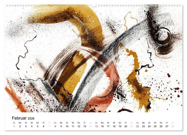 Produktbild: Abstrakte Aquarelle (hochwertiger Premium Wandkalender 2026 DIN A2 quer), Kunstdruck in Hochglanz