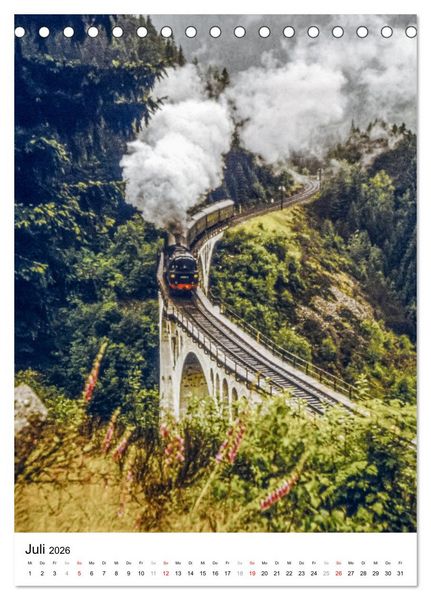 Produktbild: Deutsche Reichsbahn-Dampfz&uuml;ge vor &uuml;ber 40 Jahren (Tischkalender 2026 DIN A5 hoch), CALVENDO Monatskalender