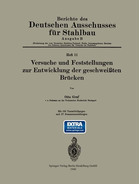 Produktbild: Versuche und Feststellungen zur Entwicklung der geschwei&szlig;ten Br&uuml;cken