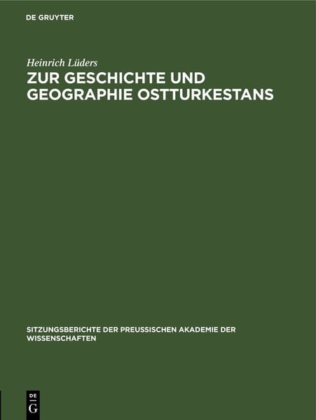 Produktbild: Zur Geschichte und Geographie Ostturkestans