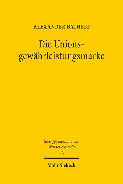 Produktbild: Die Unionsgew&auml;hrleistungsmarke