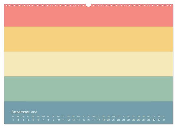 Produktbild: 70er Jahre Bastelkalender - DIY Kreativ-Kalender zum Selbstgestalten (hochwertiger Premium Wandkalender 2026 DIN A2 quer), Kunstdruck in Hochglanz