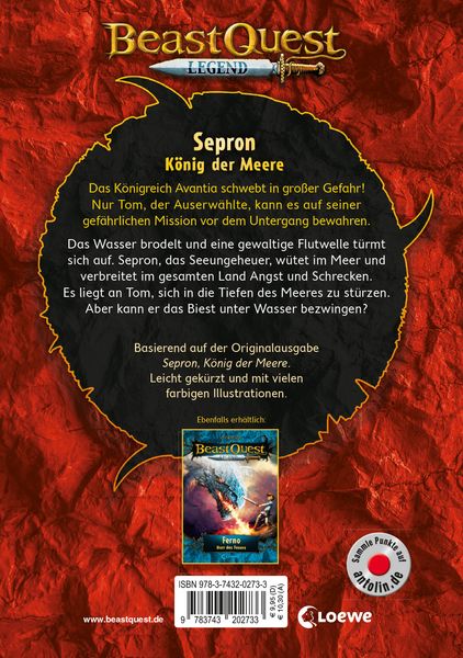 Produktbild: Beast Quest Legend (Band 2) - Sepron, K&ouml;nig der Meere