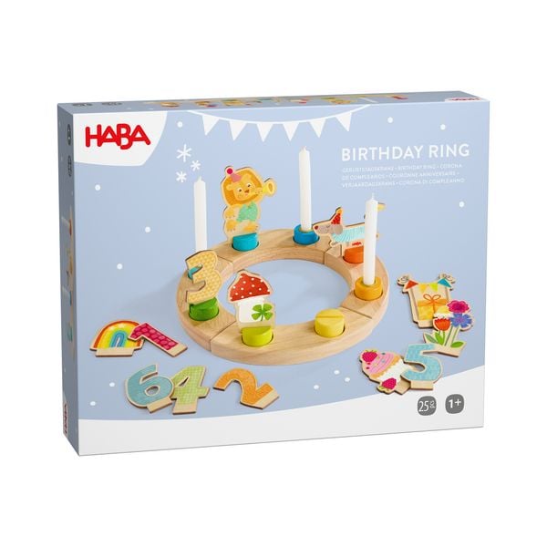 Produktbild: HABA 2013223001 - Geburtstagskranz, 25-teilig, Holz