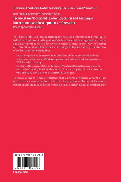 Produktbild: Technical and Vocational Teacher Education and Training in International and Development Co-Operation