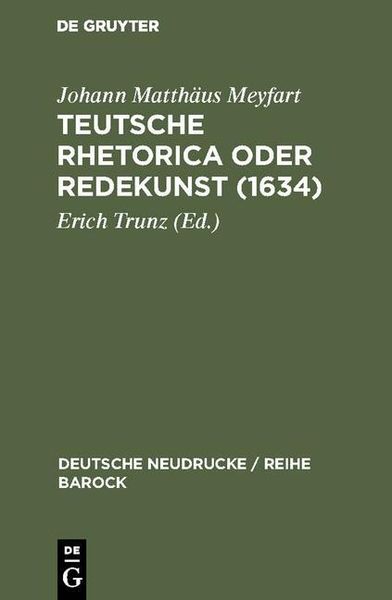 Produktbild: Teutsche Rhetorica oder Redekunst (1634)