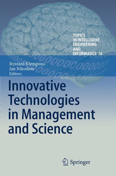 Produktbild: Innovative Technologies in Management and Science