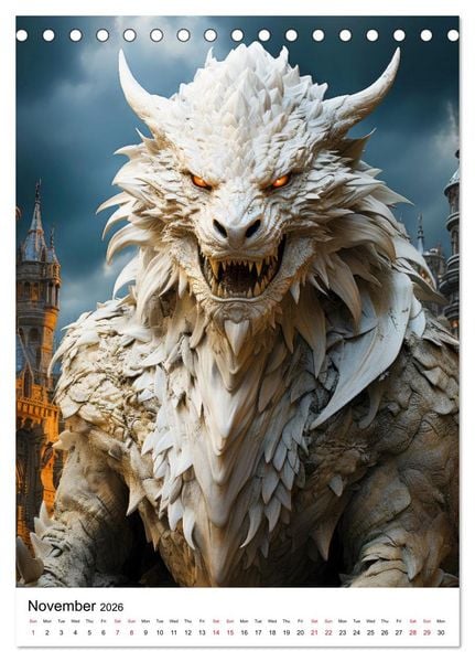 Produktbild: Medieval Legends (Desk Calendar 2026 DIN A5 portrait), CALVENDO 12 Month DeskCalendar