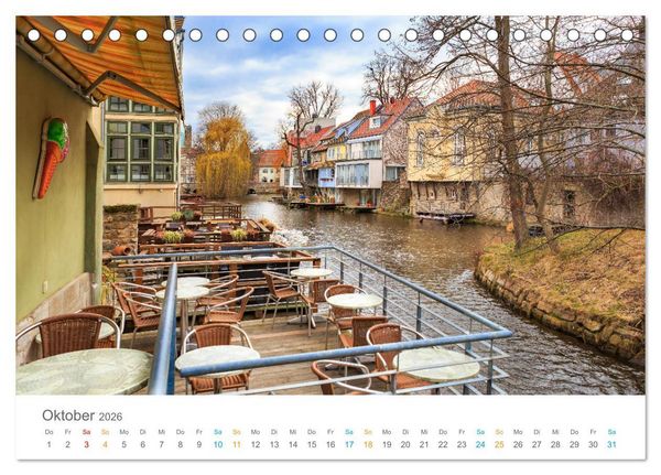 Produktbild: Erfurt - Stadt der T&uuml;rme (Tischkalender 2026 DIN A5 quer), CALVENDO Monatskalender