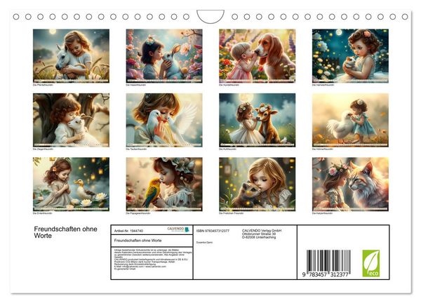 Produktbild: Freundschaften ohne Worte (Wandkalender 2026 DIN A4 quer), CALVENDO Monatskalender
