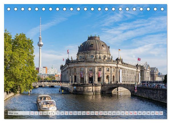 Produktbild: Berlin Stadtspaziergang (Tischkalender 2026 DIN A5 quer), CALVENDO Monatskalender