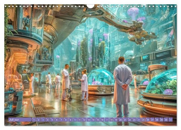 Produktbild: Tauche ein in die Zukunft - Science Fiction Unterwasserwelten (Wandkalender 2027 DIN A3 quer), CALVENDO Monatskalender