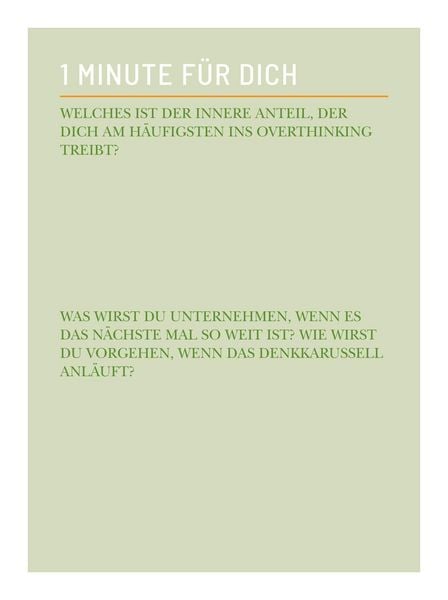 Produktbild: Die 1-Minuten-Strategie gegen Overthinking