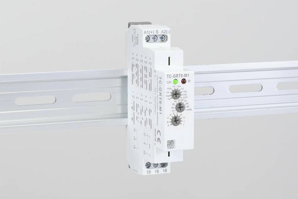 Produktbild: TRU COMPONENTS TC-9963308 Zeitrelais Multifunktional 12 V/AC, 240 V/AC 1 St. Zeitbereich: 0.1 s - 10 Tage 1 Wechsler