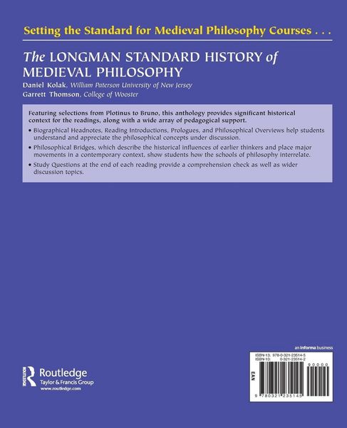 Produktbild: The Longman Standard History of Medieval Philosophy