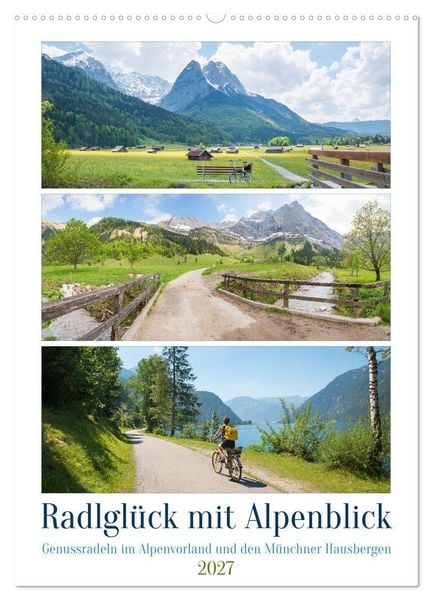 Produktbild: Radlgl&uuml;ck mit Alpenblick 2027 (Wandkalender 2027 DIN A2 hoch), CALVENDO Monatskalender