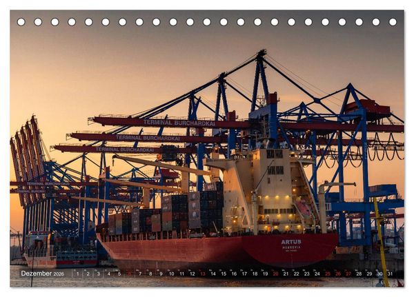 Produktbild: Hamburg Hafen (Tischkalender 2026 DIN A5 quer), CALVENDO Monatskalender