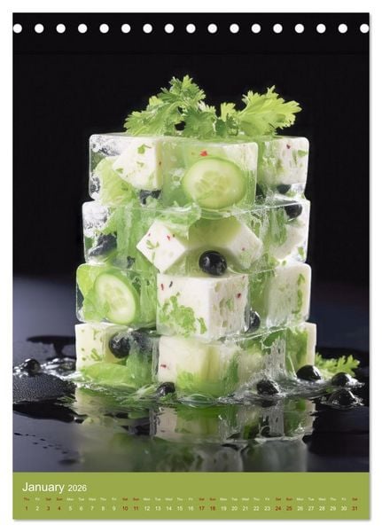Produktbild: Food Fusion Fantasies (Desk Calendar 2026 DIN A5 portrait), CALVENDO 12 Month DeskCalendar