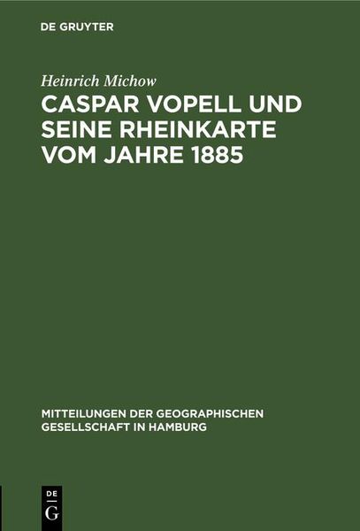 Produktbild: Caspar Vopell und seine Rheinkarte vom Jahre 1885