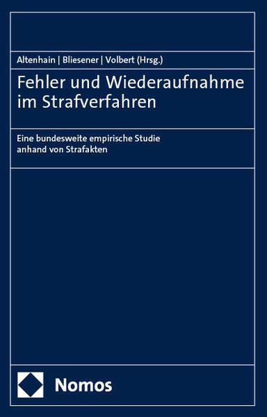 Produktbild: Fehler und Wiederaufnahme im Strafverfahren