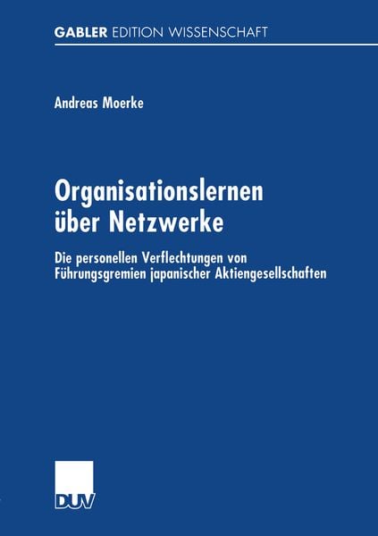 Produktbild: Organisationslernen &uuml;ber Netzwerke