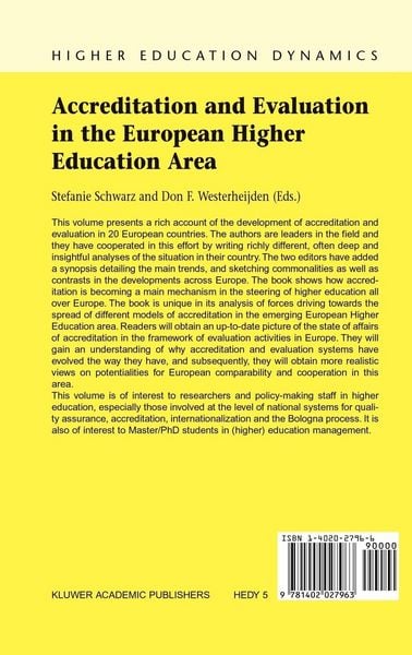 Produktbild: Accreditation and Evaluation in the European Higher Education Area
