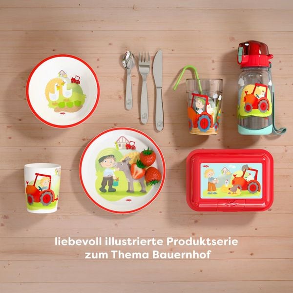 Produktbild: HABA 2012444002 - Trinkflasche Bauernhof, 400 ml, Kunststoff (Bisphenol A-frei)