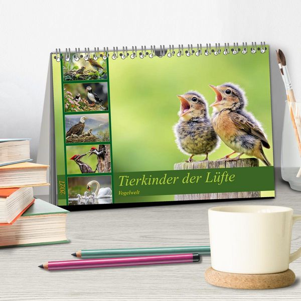Produktbild: Tierkinder der L&uuml;fte - Vogelwelt (Tischkalender 2027 DIN A5 quer), CALVENDO Monatskalender