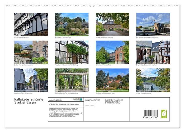 Produktbild: Kettwig der sch&ouml;nste Stadtteil Essens (hochwertiger Premium Wandkalender 2026 DIN A2 quer), Kunstdruck in Hochglanz