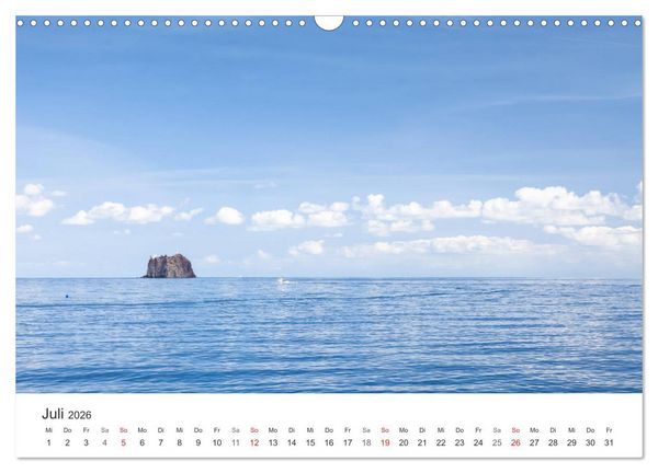 Produktbild: Liparische Inseln - Vulkane im Mittelmeer (Wandkalender 2026 DIN A3 quer), CALVENDO Monatskalender