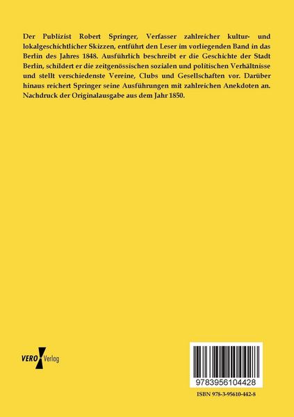 Produktbild: Berlins Stra&szlig;en, Kneipen und Clubs im Jahre 1848