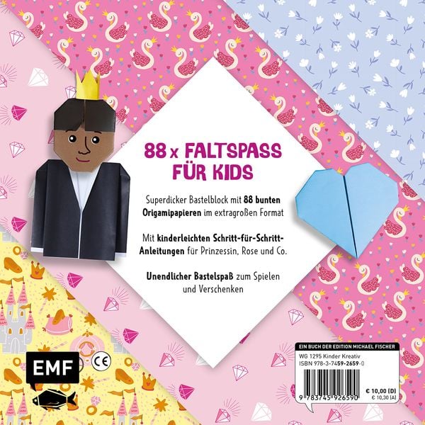 Produktbild: 88 x Origami Kids – Prinzessinnen