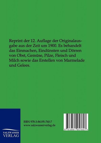 Produktbild: Einmachen und Eind&uuml;nsten, D&ouml;rren von Obst, Gem&uuml;se, Pilzen, Fleisch, Milch
