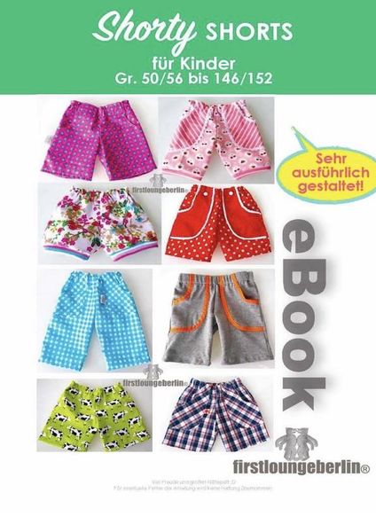 SHORTY Shorts Unisex Kinderhose - Schnittmuster & Nähanleitung von firstloungeberlin