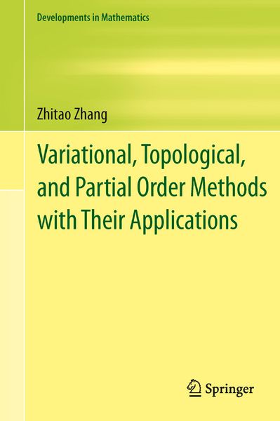 Produktbild: Variational, Topological, and Partial Order Methods with Their Applications