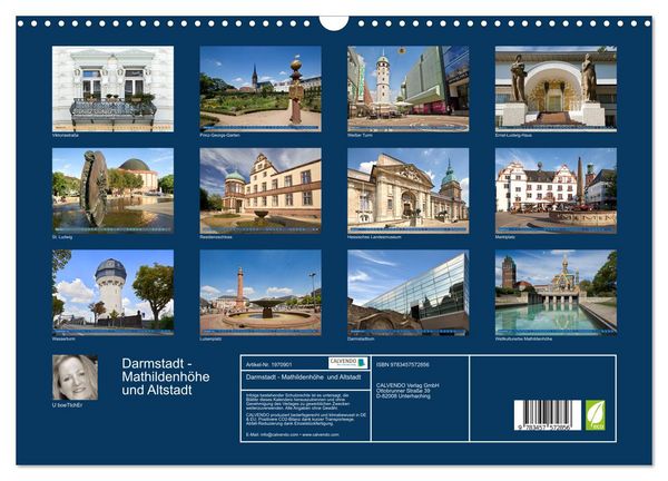 Produktbild: Darmstadt - Mathildenh&ouml;he und Altstadt (Wandkalender 2026 DIN A3 quer), CALVENDO Monatskalender