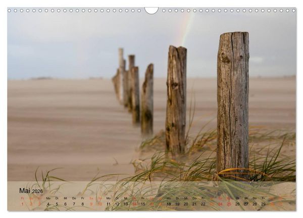 Produktbild: am strand von SANKT PETER-ORDING (Wandkalender 2026 DIN A3 quer), CALVENDO Monatskalender