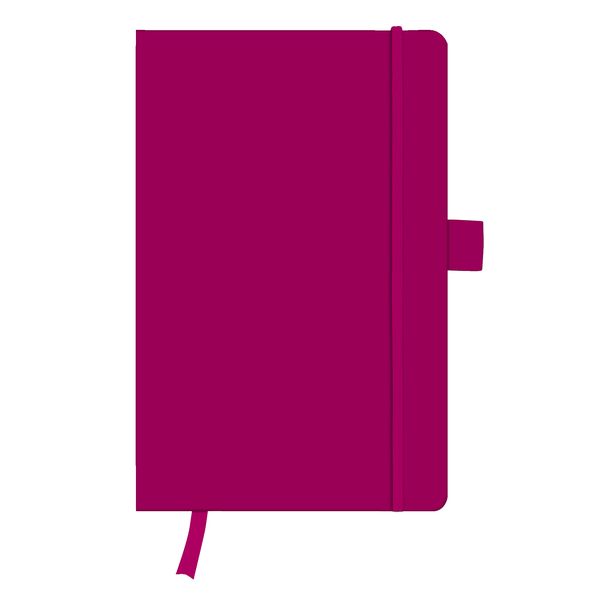 Herlitz Notizbuch Classic A5 96 Blatt kariert berry mit Leseband und Falttasche my.book