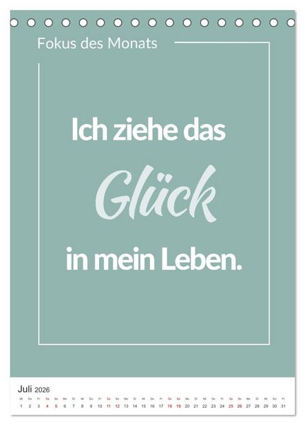 Produktbild: Achtsamkeitskalender: Mehr Achtsamkeit im Alltag mit dem Fokus des Monats (Tischkalender 2026 DIN A5 hoch), CALVENDO Monatskalender
